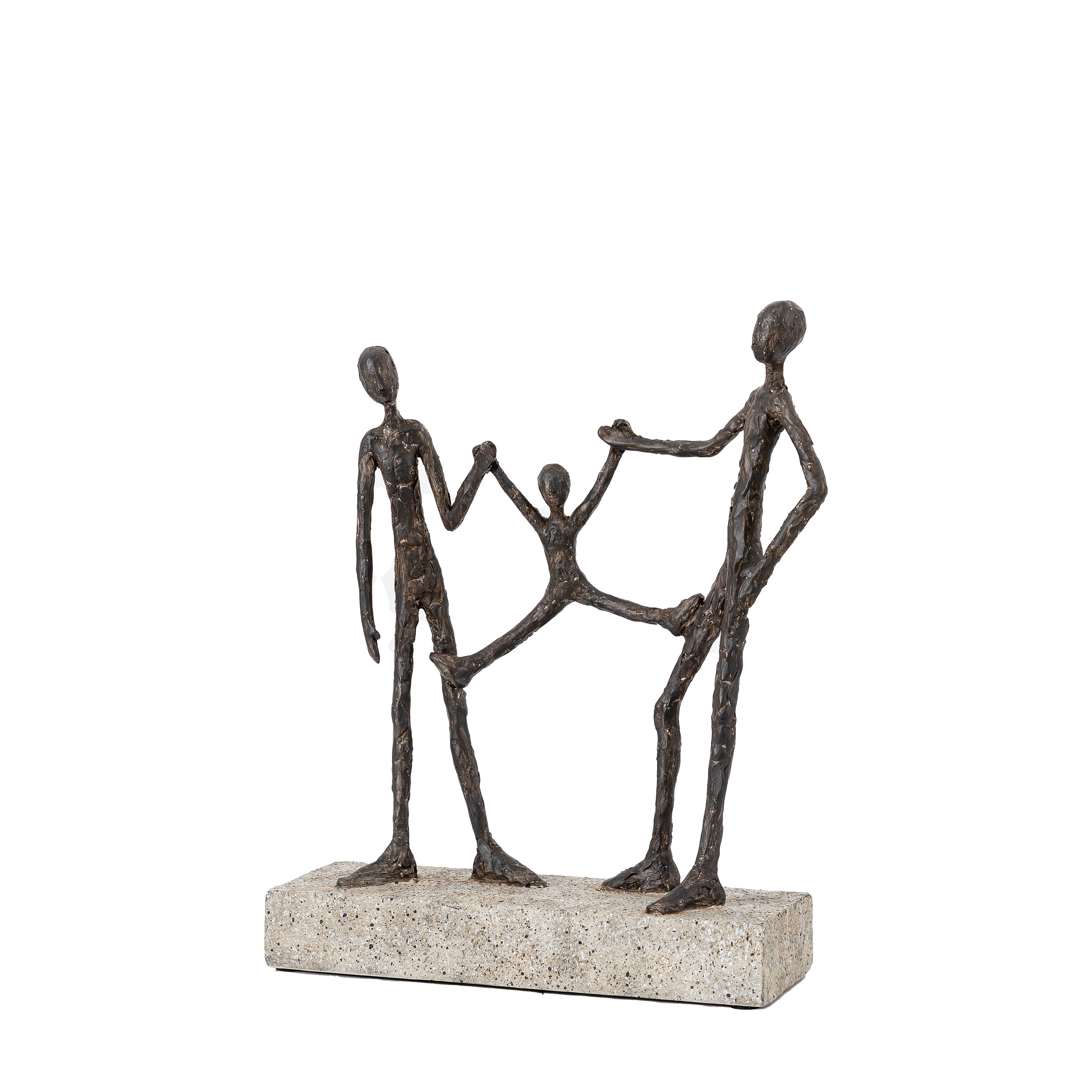 Antique Bronze Family Swing Sculpture